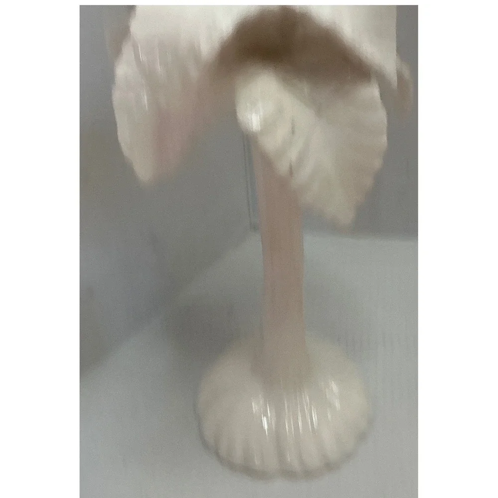 Fitz and Floyd Vintage Palm Tree Candle Holders White Ceramic Tropical Set of 2